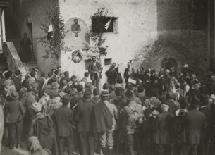 Luigi Vittorio Bertarelli in the trenches of Monte Grappa. 1918