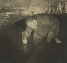 Luigi Vittorio Bertarelli in speleologist's gear. 1920-1925