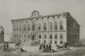 Valletta, Malta. Auberge de Castille. Building constructed in the Baroque style under the