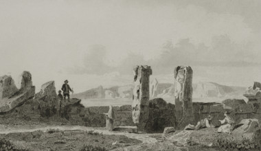 Xaghra, Island of Gozo, Malta. Ggantija. Ruins of a megalithic temple dating from the Neolithic era