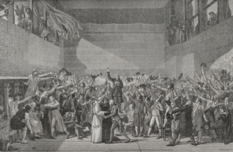French Revolution. Tennis Court Oath (20 June 1789). Solemn pledge of union with the aim of putting