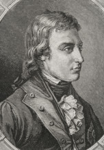 Frederick William II (1744-1797). King of Prussia (1786-1797). Portrait. Drawing by Lienard.