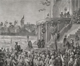 French Revolution. Festival of the Supreme Being on the Champ de Mars in Paris, on 20 of Prairial