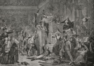 French Revolution. Revolt of 1 Prairial Year III. Popular revolt in Paris on 20 May 1795 against