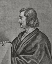 Nicolas Poussin (1594-1665). French painter. Portrait of Poussin after an etching by Louis