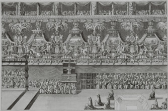 France. Funeral in memory of Louis II de Bourbon, Prince of Conde (1621-1686), known as le Grand