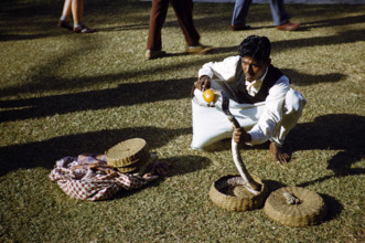 Snake charmer Sri Lanka, Asia 1956.