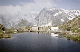 Hospice du Grand Saint Bernard, Pennine Alps, Monastery buildings, Saint Bernard Pass, Valais,