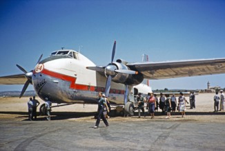 Bristol 170 Freighter Wayfarer aircraft, Iberian airways, Palma, Mallorca, Balearic Islands, Spain