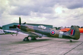 Supermarine Spitfire PS853 plane, UK 1966 Photo Reconnaissance Spitfire Mk XIX with a Rolls Royce