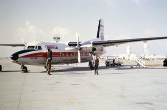 Fokker F-27-600 Friendship aircraft, Iberia Lineas Aereas de Espana, Tenerife, Canary Islands,