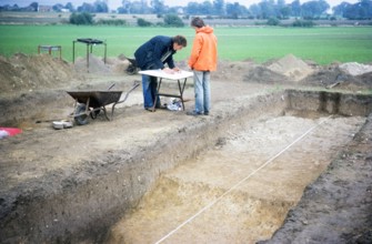 Archaeological excavation of neolithic causewayed enclosure, Great Wilbrahim, Cambridgeshire,
