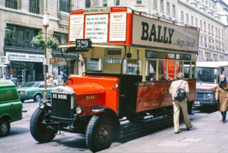 Historic bus built 1925, preserved Dennis AEC NS-type bus, NS1995 fleet number D142, Regent Street,