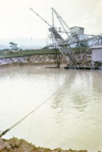 Tanjung Tualang Dredge No.5 (TT5) tin mining dredger built in England in 1938 by F.W.Payne & Son,