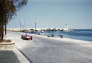 Formula One motor racing Monaco Grand Prix race 1961, Richie Ginther in Ferrari 156 F1 sharknose