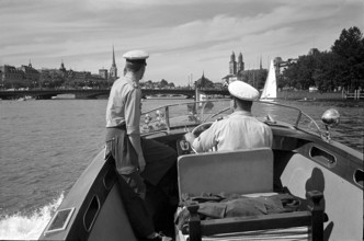 Water rescue police intervention, Zurich 1966