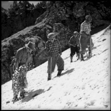Training of Indian mountain climbers at the Rosenlaui glacier, 1954