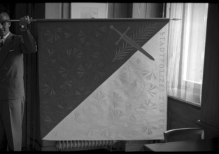 New flag of the city police, Zurich 1962