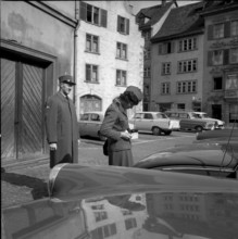 Police assistant at work, Schaffhausen 1962