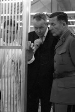 Federal Councillor Hans Schaffner at the opening of HTL Windisch 1968