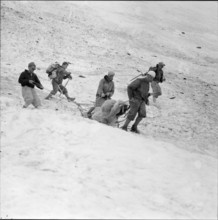 Recovery of two Italian and two German alpinists at the Eiger north face 1957