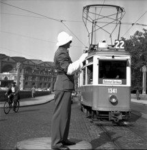 Traffic policeman in Zurich 1952