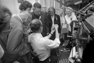Swiss expatriate meeting, tour of the Ringier AG printers in Zofingen, 1970