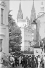 Prague 1968 after the invasion of the Warsaw Pact troops: Soviet tank