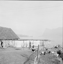 Hang up fishing nets to dry, 1959