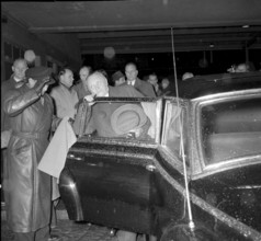 German Federal Chancellor Adenauer, arrival in Lugano 1956