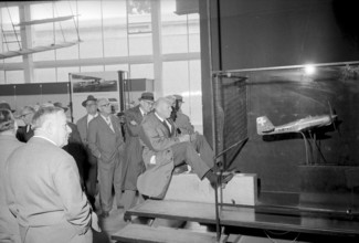 Former airforce members visit the Swiss Traffic Museum, Lucerne 1965