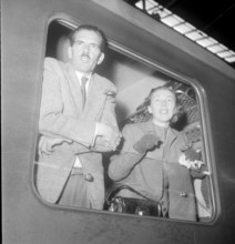 Himalayas expedition 1949, departure in Zurich, train to Geneva