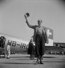 Himalayas expedition 1947, departure in Geneva: Rene Dittert