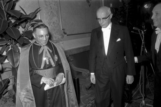 New Year reception at Federal Palace 1968: Monsignore Marchioni, W. Spuhler