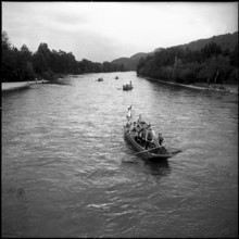 Swiss diplomats conference: excursion, Berne 1961. speed on the Aar
