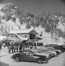 Cableway Col du Pillon - ""Pierres Pointes"", opening, Les Diablerets, 1963