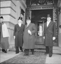 New Year reception at Federal Palace 1949: Cuttat, Nobs, Boissier