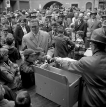 Beating eggs at Limmatquai 1961