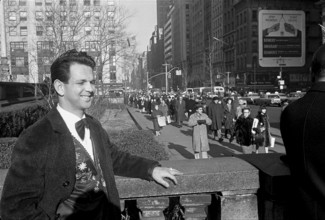 Hans Siegrist, coach driver from Zurich, visiting New York, 1964