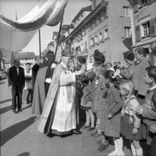 Confirmation by bishop von Streng in Beromunster 1958