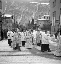 Ordination of the provost of St. Bernard mountain, Levoy, in Martigny 1953