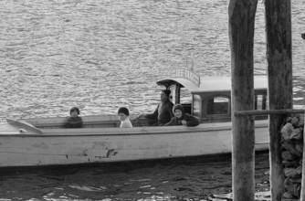 Quinten, boat taxi on the Lake Walensee, 1972