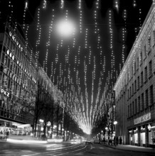 Christmas Lighting at the Bahnhofstrasse Zurich 1972