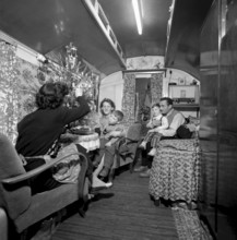 Christmas eve 1958: Christmas party in a caravan