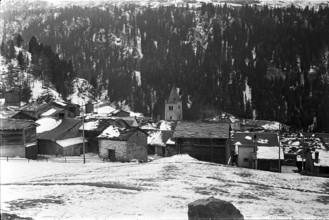 Bourg-St-Pierre before opening of Great Sankt Bernhard tunnel, 1964