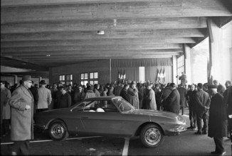 Opening of Great Sankt Bernhard tunnel: Fiat 2300 of Gian Battista, 1964