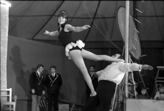 Circus Stey 1969: acrobats performing in circus