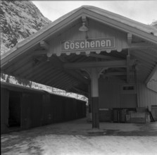 Goods station in Goschenen 1969