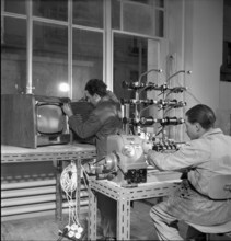 Production of TV sets in Geneva 1954