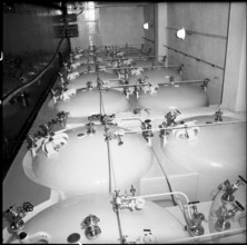 Tanks of the cider mill Zweifel & Co Zurich-Hongg 1958